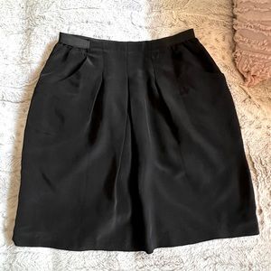 Black satin skirt